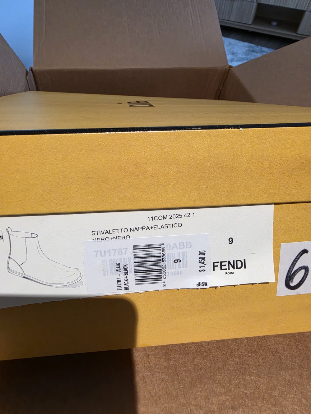 Fendi Men’s Black Leather Chelsea Boots